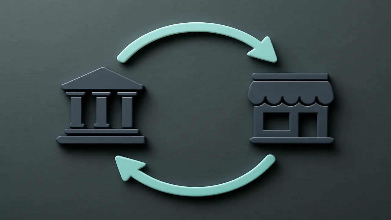 Illustration av open banking-flöde